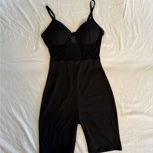 Corset Mesh Black Women's Bodysuit